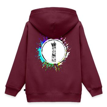Spargel icon - Kinder Premium Organic Hoodie - Burgunderrot - Hinten - AI Model Kid Female (0cm)