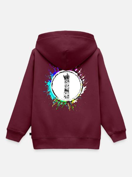 Spargel icon - Kinder Premium Organic Hoodie - Burgunderrot