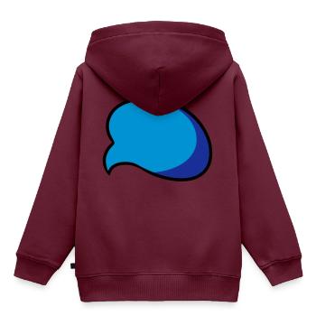 Sprechblase speech bubble Comic Geschenkidee - Kinder Premium Organic Hoodie - Burgunderrot - Hinten - AI Model Kid Female (0cm)