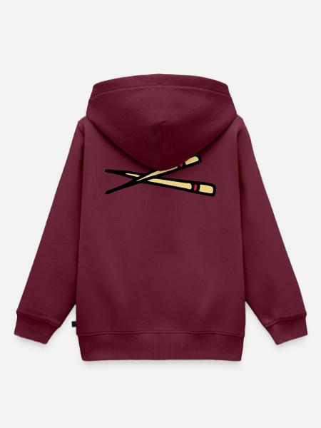 Essstäbchen chopsticks baguettes - Kinder Premium Organic Hoodie - Burgunderrot