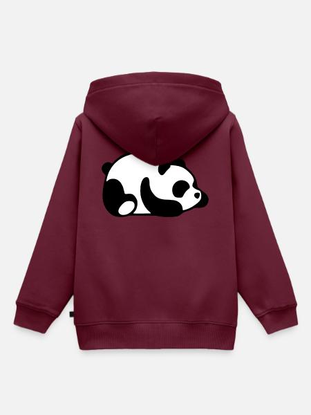 Baby-Panda - Kinder Premium Organic Hoodie - Burgunderrot