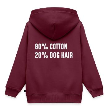 80% Baumwolle, 20% Hundehaare - Kinder Premium Organic Hoodie - Burgunderrot - Hinten - AI Model Kid Female (0cm)