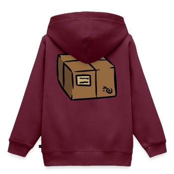 Paket Zusteller Paketbote Geschenkidee - Kinder Premium Organic Hoodie - Burgunderrot - Hinten - AI Model Kid Female (0cm)
