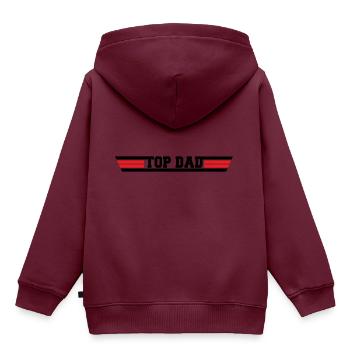 Top Dad - Kinder Premium Organic Hoodie - Burgunderrot - Hinten - AI Model Kid Female (0cm)