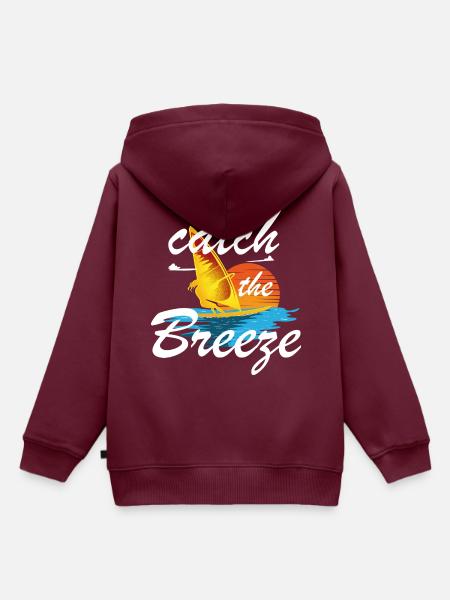 Fange das Brise-Geschenk - Kinder Premium Organic Hoodie - Burgunderrot