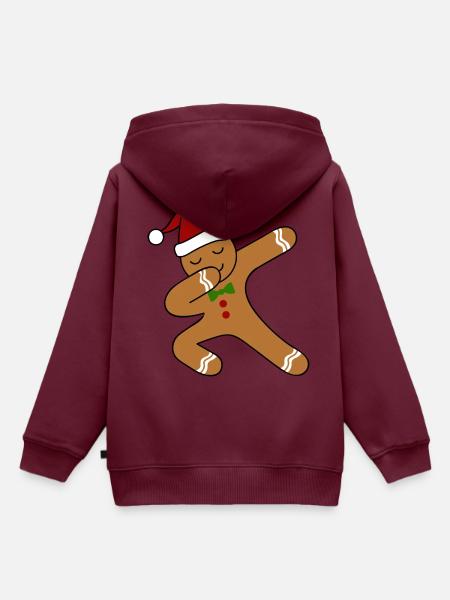Dubbing Gingerbread - Kinder Premium Organic Hoodie - Burgunderrot