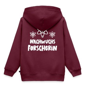 Nachwuchswissenschaftler Wissenschaftler Forscher - Kinder Premium Organic Hoodie - Burgunderrot - Hinten - AI Model Kid Female (0cm)