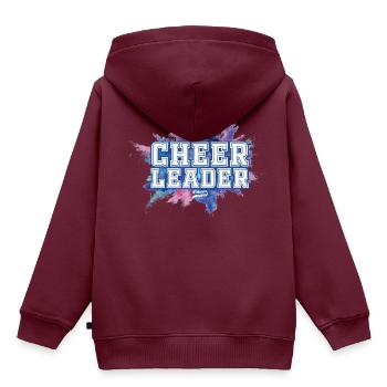 CheerLeader-Explosion - Kinder Premium Organic Hoodie - Burgunderrot - Hinten - AI Model Kid Female (0cm)