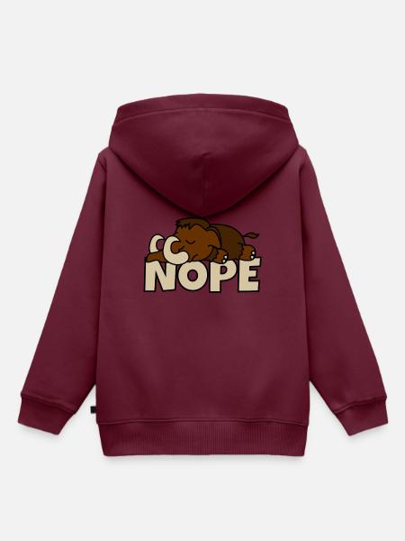 Nope Mammut Urzeit - Kinder Premium Organic Hoodie - Burgunderrot