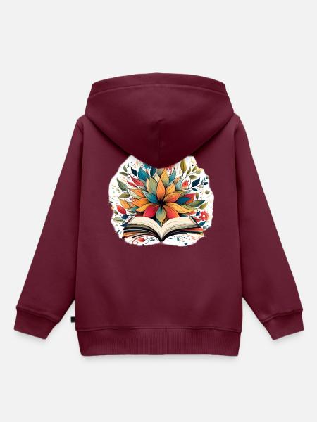 Buchblütenkreis - Kinder Premium Organic Hoodie - Burgunderrot