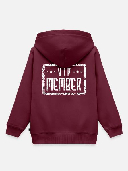 Vip Member Herz - Kinder Premium Organic Hoodie - Burgunderrot