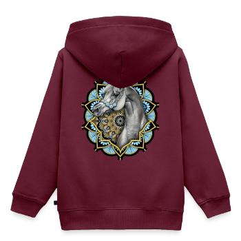 Best in Show - Kinder Premium Organic Hoodie - Burgunderrot - Hinten - AI Model Kid Female (0cm)