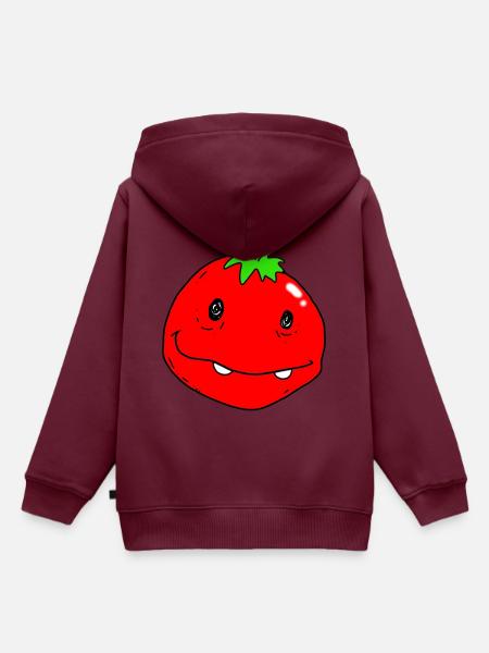 Tomate - Kinder Premium Organic Hoodie - Burgunderrot