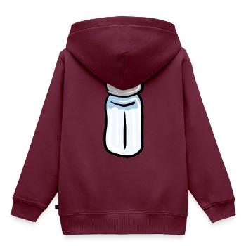 Salzstreuer / salt shaker - Kinder Premium Organic Hoodie - Burgunderrot - Hinten - AI Model Kid Female (0cm)