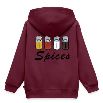 Spices - Kinder Premium Organic Hoodie - Burgunderrot - Hinten - AI Model Kid Female (0cm)