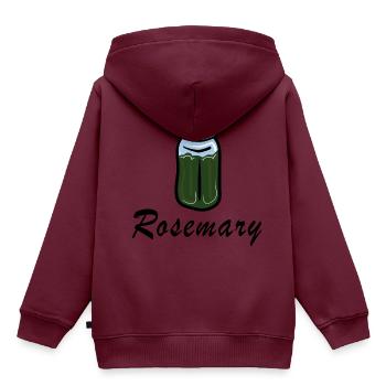 Rosemary shaker - Kinder Premium Organic Hoodie - Burgunderrot - Hinten - AI Model Kid Female (0cm)