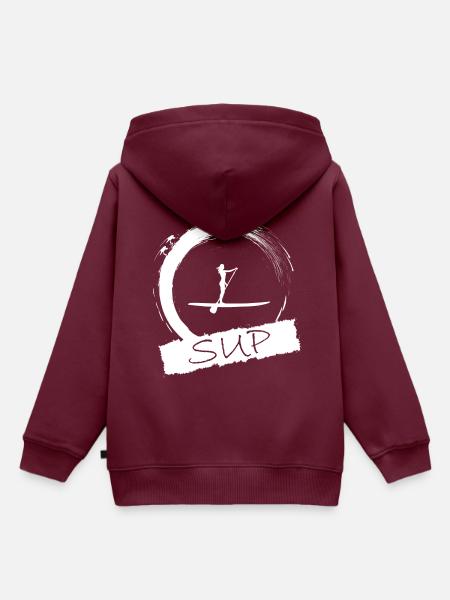 SUP - Kinder Premium Organic Hoodie - Burgunderrot