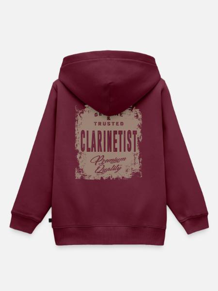 Echter Klarinettist - Kinder Premium Organic Hoodie - Burgunderrot