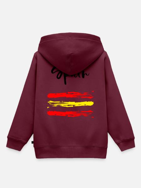 Spain - Spanien - Fußball - Fanshirt - Kinder Premium Organic Hoodie - Burgunderrot