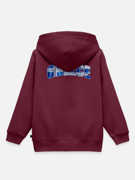 Greece - Kinder Premium Organic Hoodie - Burgunderrot