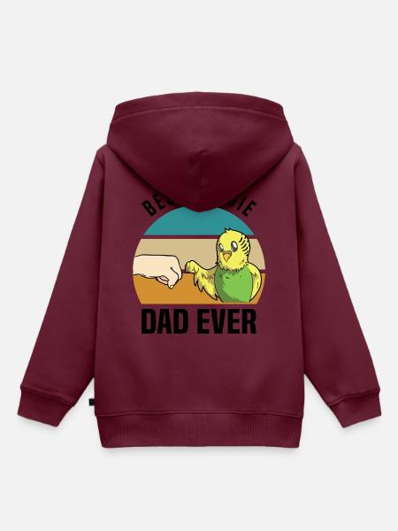 Wellensittich - Kinder Premium Organic Hoodie - Burgunderrot