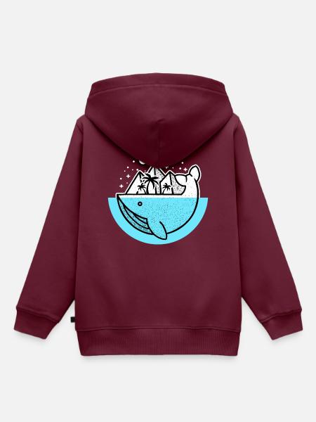 Oase auf Walrücken - Kinder Premium Organic Hoodie - Burgunderrot