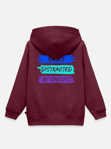 Elektroarbeiter-Schaltkreise, Spannung für - Kinder Premium Organic Hoodie - Burgunderrot