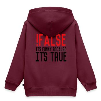 programmieren - Kinder Premium Organic Hoodie - Burgunderrot - Hinten - AI Model Kid Female (0cm)