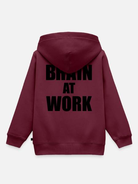 Brain at work - Kinder Premium Organic Hoodie - Burgunderrot