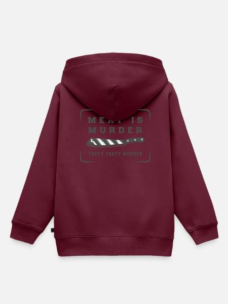 Meat - Kinder Premium Organic Hoodie - Burgunderrot