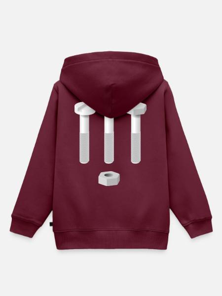 Schrauben und Mutter - Kinder Premium Organic Hoodie - Burgunderrot
