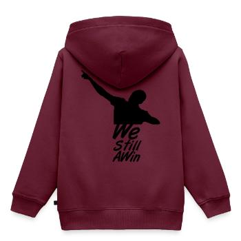 We Still A Win - Kinder Premium Organic Hoodie - Burgunderrot - Hinten - AI Model Kid Female (0cm)