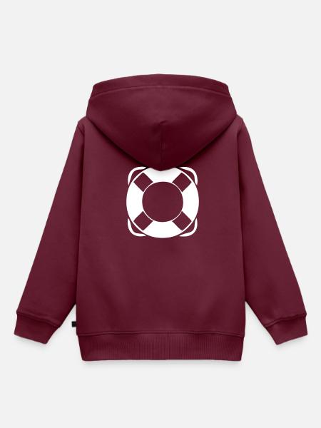Rettungsring - Kinder Premium Organic Hoodie - Burgunderrot