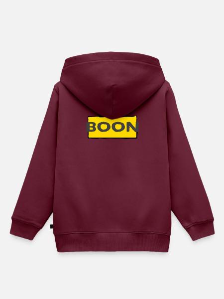boon - Kinder Premium Organic Hoodie - Burgunderrot