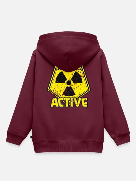 Radioaktiv - Kinder Premium Organic Hoodie - Burgunderrot