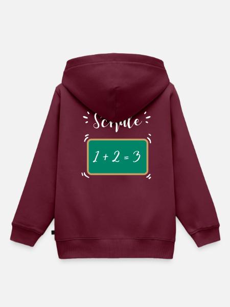 Schule - Kinder Premium Organic Hoodie - Burgunderrot