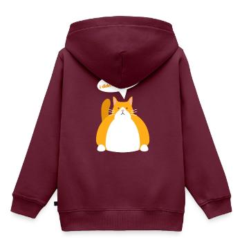 Thanksgiving - Kinder Premium Organic Hoodie - Burgunderrot - Hinten - AI Model Kid Female (0cm)