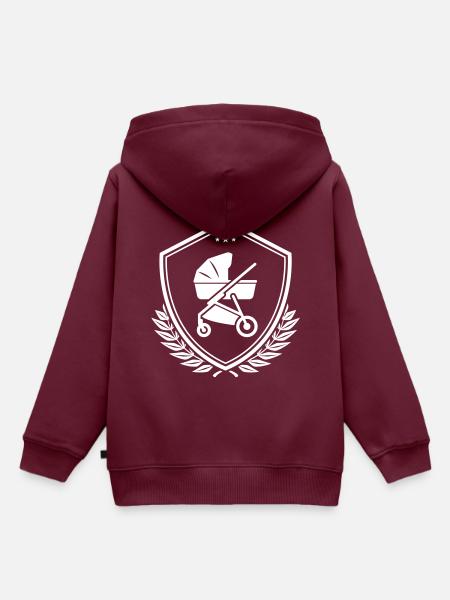 Kinderwagen schild - Kinder Premium Organic Hoodie - Burgunderrot