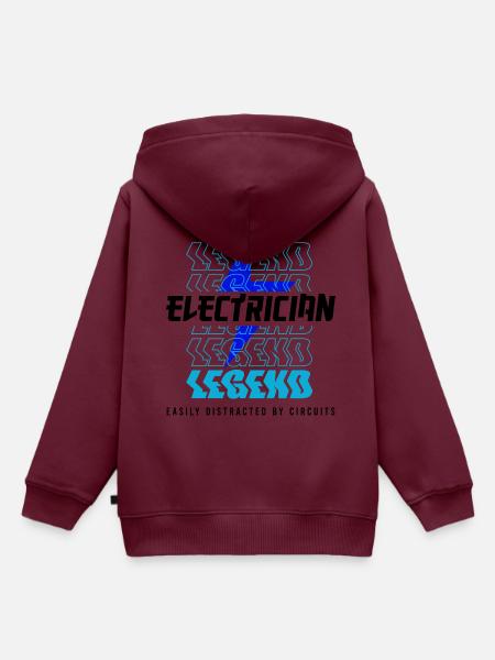 Stromkreise, Spannung, Elektriker, Handwerker, - Kinder Premium Organic Hoodie - Burgunderrot