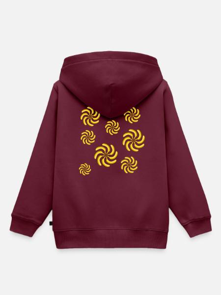 Banane - Kinder Premium Organic Hoodie - Burgunderrot