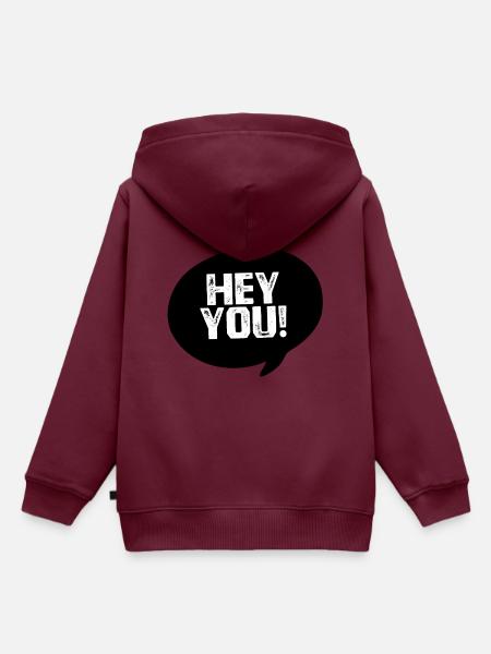 Hey du Dunkle - Kinder Premium Organic Hoodie - Burgunderrot