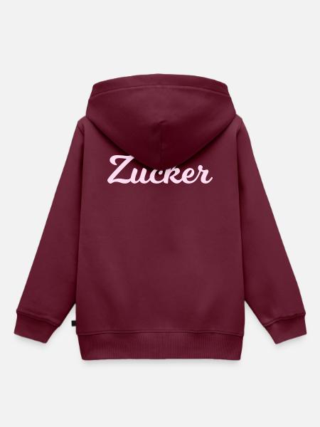 Zucker rosa - Kinder Premium Organic Hoodie - Burgunderrot