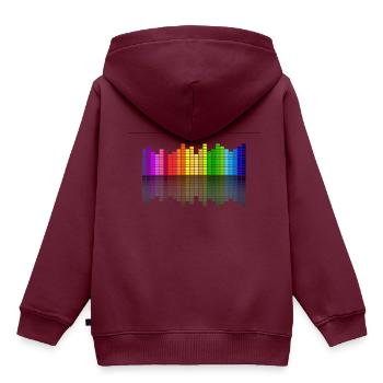 equalizer - Kinder Premium Organic Hoodie - Burgunderrot - Hinten - AI Model Kid Female (0cm)