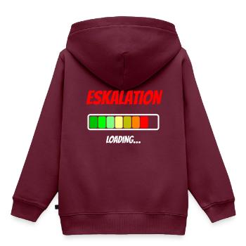Eskalation loading Ladebalken eskalieren Party - Kinder Premium Organic Hoodie - Burgunderrot - Hinten - AI Model Kid Female (0cm)