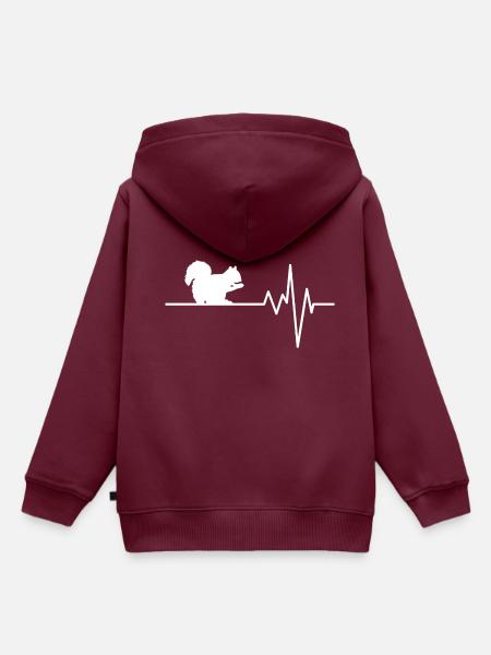 Eichhörnchen - Kinder Premium Organic Hoodie - Burgunderrot