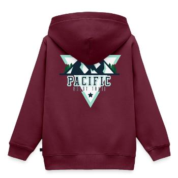 Pacific Crest Trail - PCT Shirt - Kinder Premium Organic Hoodie - Burgunderrot - Hinten - AI Model Kid Female (0cm)