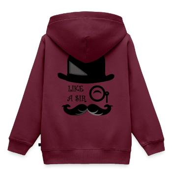 gentleman - Kinder Premium Organic Hoodie - Burgunderrot - Hinten - AI Model Kid Female (0cm)