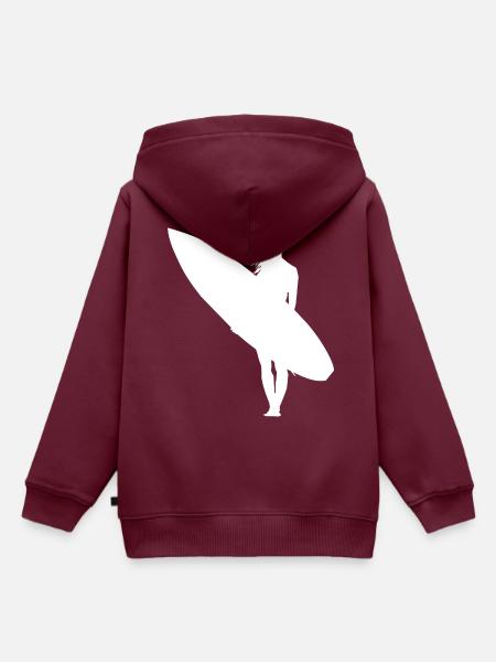 Surfergirl - Kinder Premium Organic Hoodie - Burgunderrot