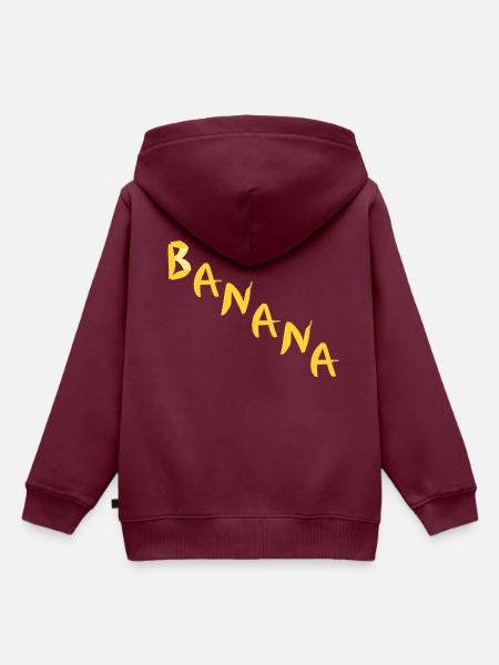 Banane - Kinder Premium Organic Hoodie - Burgunderrot