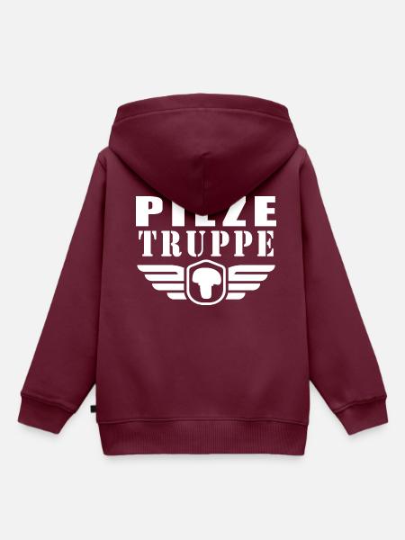 Pilze Truppe - Kinder Premium Organic Hoodie - Burgunderrot